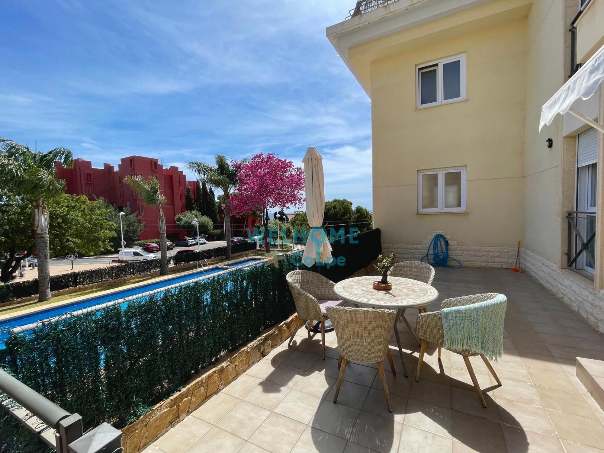 Manzana Bonito Y Comodo Apartamento Con Piscina Calpe Bagian luar foto