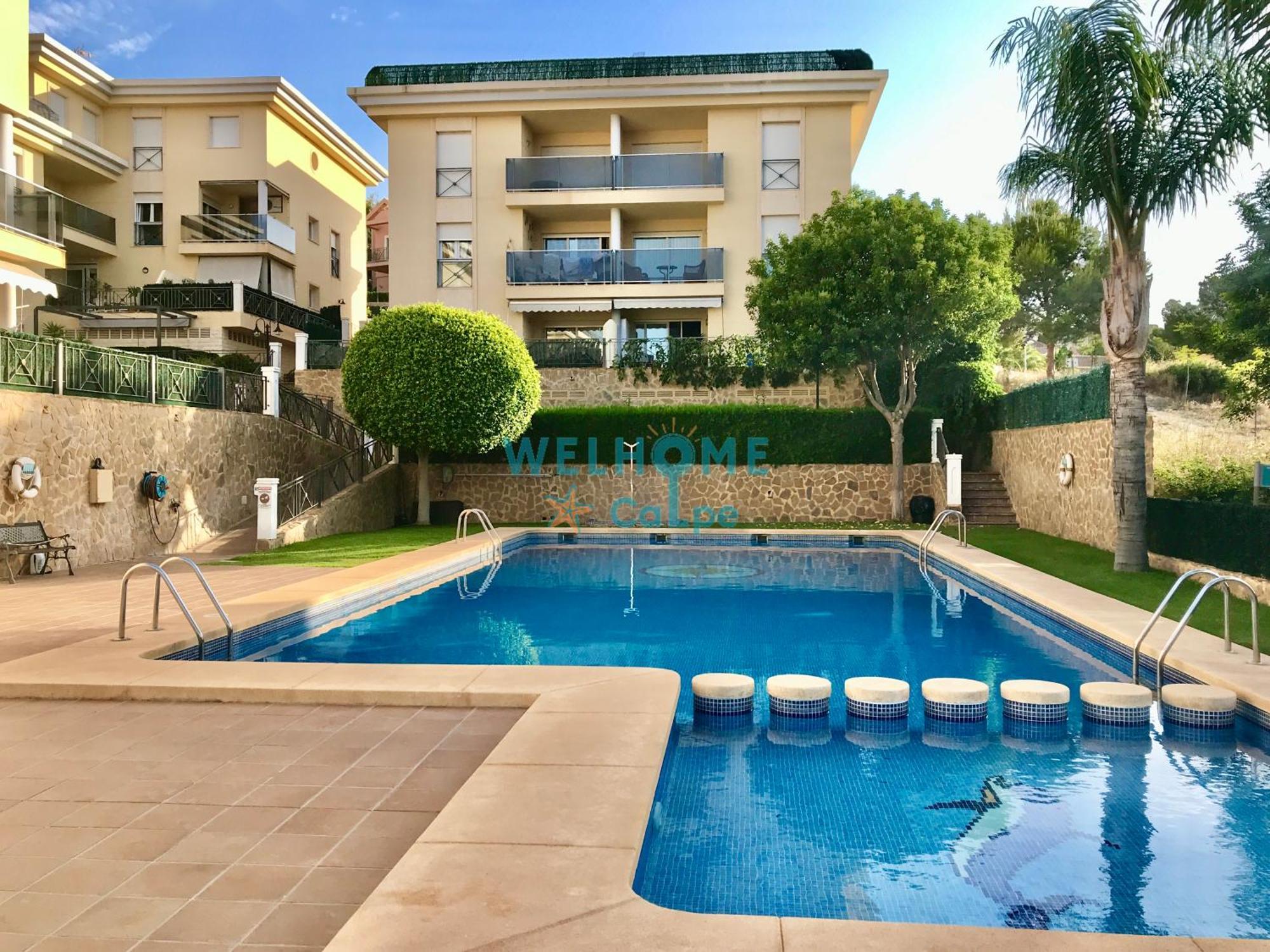 Manzana Bonito Y Comodo Apartamento Con Piscina Calpe Bagian luar foto