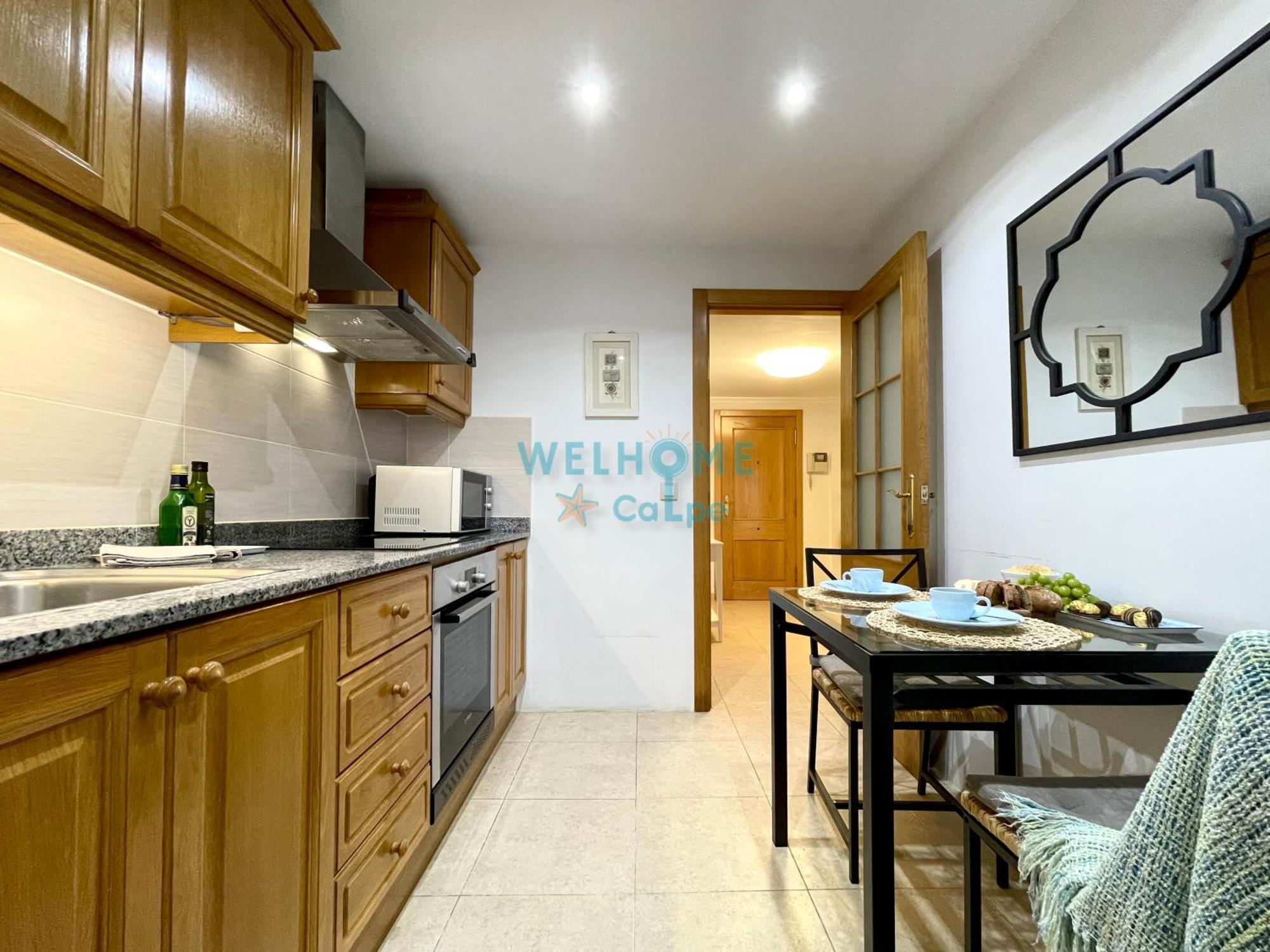 Manzana Bonito Y Comodo Apartamento Con Piscina Calpe Bagian luar foto