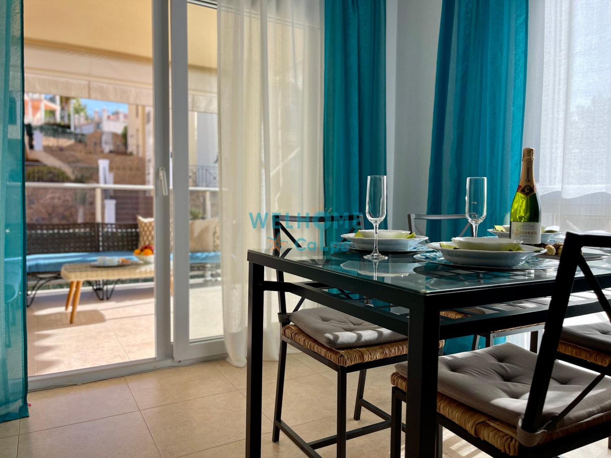 Manzana Bonito Y Comodo Apartamento Con Piscina Calpe Bagian luar foto
