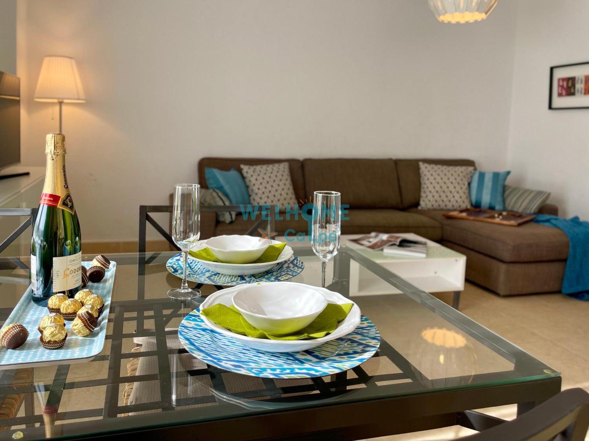 Manzana Bonito Y Comodo Apartamento Con Piscina Calpe Bagian luar foto
